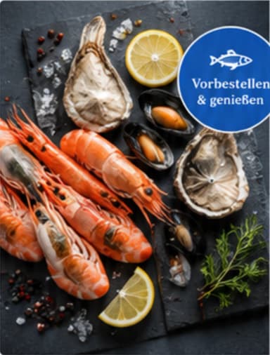 Frische Garnelen mit Zitrone und Kräutern